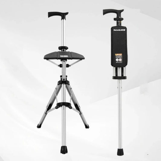 2-in-1 Portable Folding Cane and Chair Combination