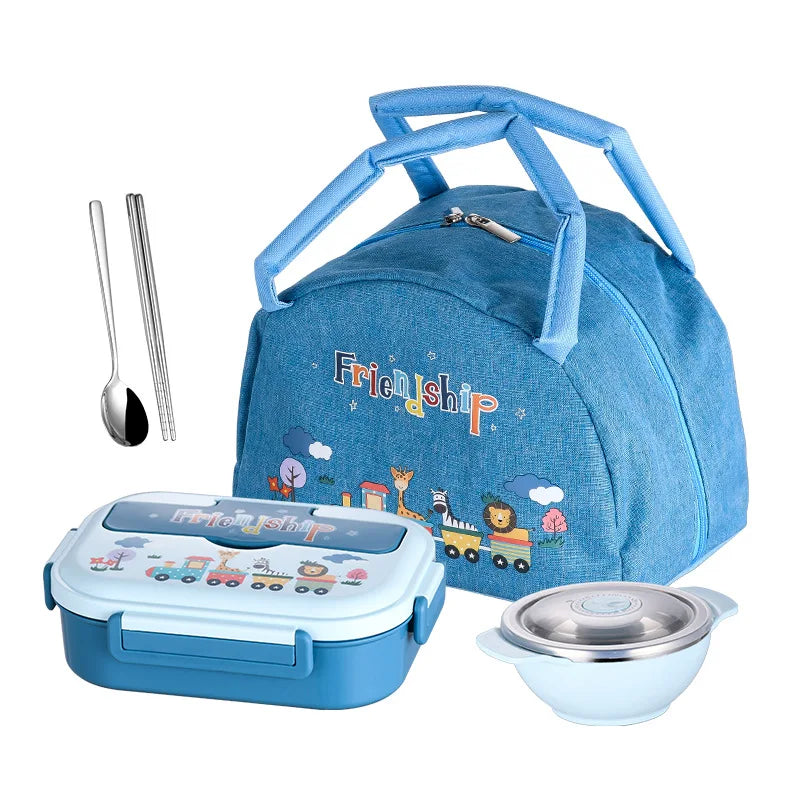 Children's Dividing Plate Cartoon Lunch Box Set