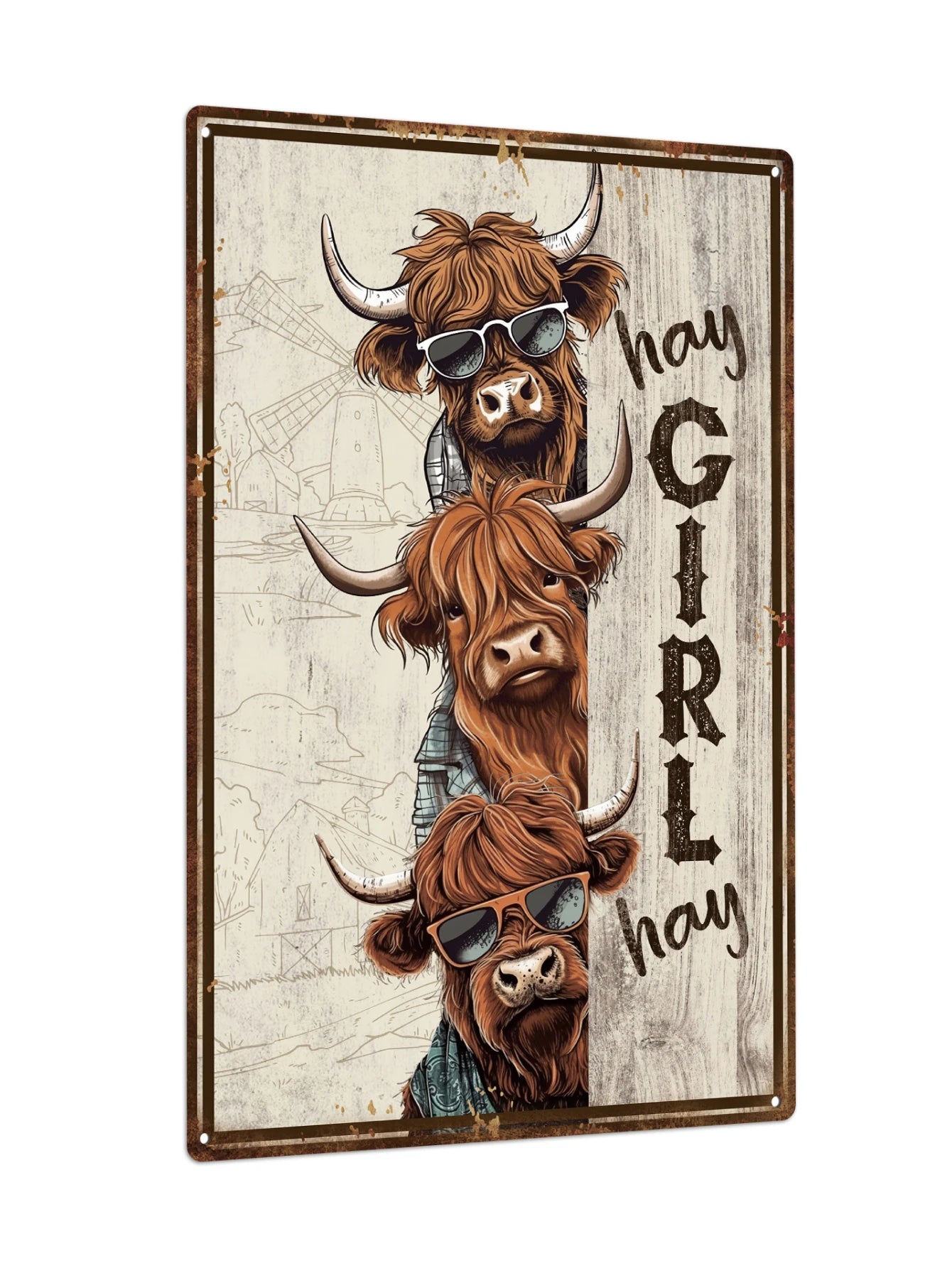 1 pc Yak Metal Tin Sign