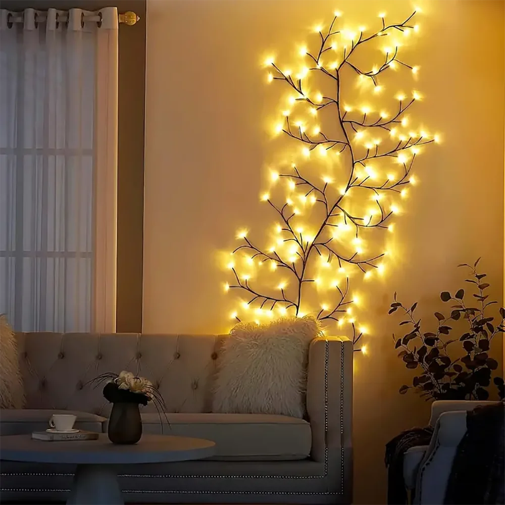 Lighting Light String Solar Tree and Vine Lamp