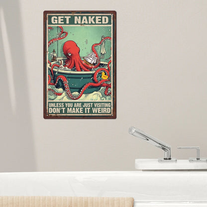 1 Piece Octopus Tin Plaque