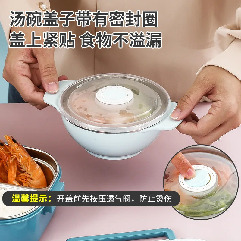 Children's Dividing Plate Cartoon Lunch Box Set