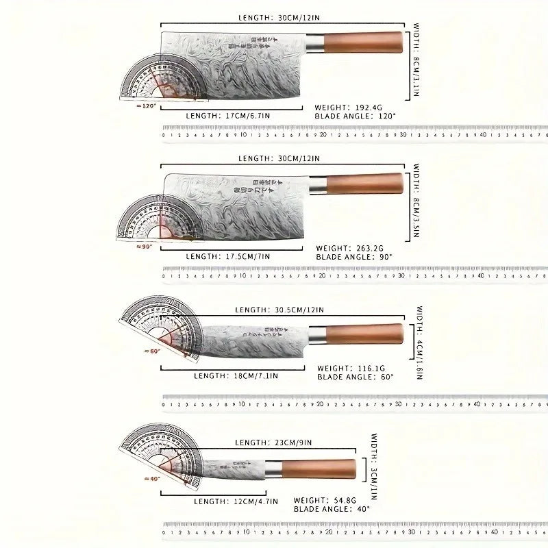 4-Piece Ultra-Sharp Japanese Chef Knife Set