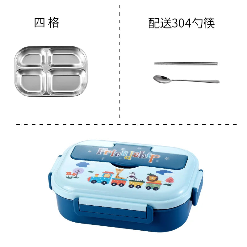 Children's Dividing Plate Cartoon Lunch Box Set