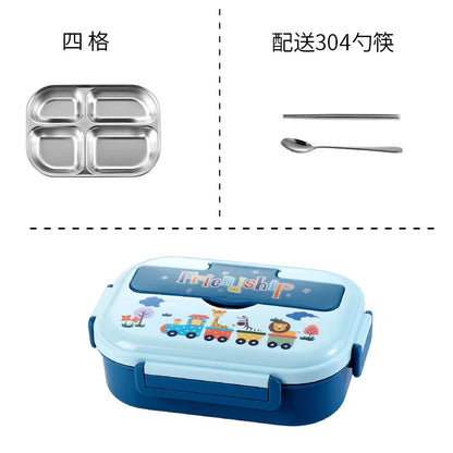 Children's Dividing Plate Cartoon Lunch Box Set