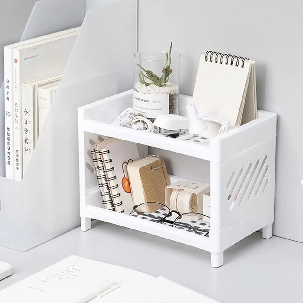 1pc Desktop Double-layer Storage Rack