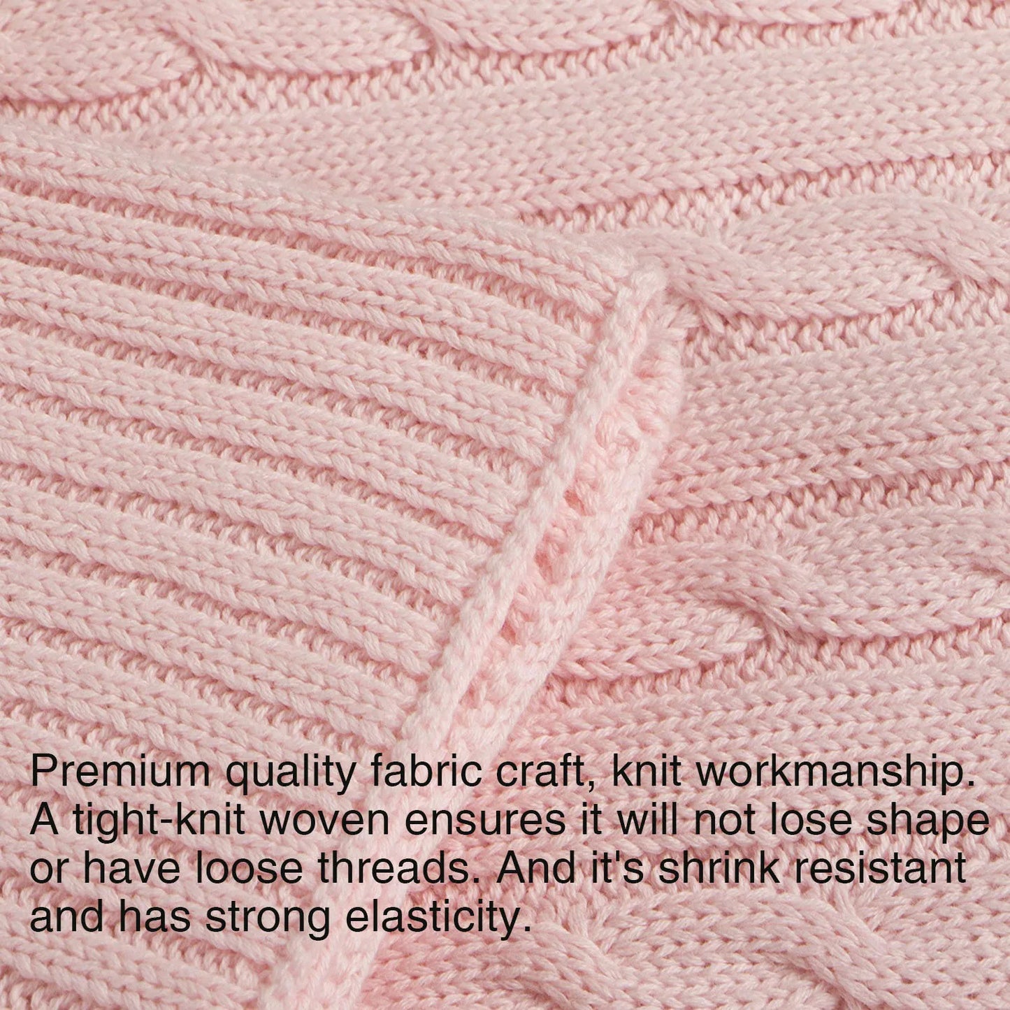 100% Cotton Cable Knit Toddler Blanket