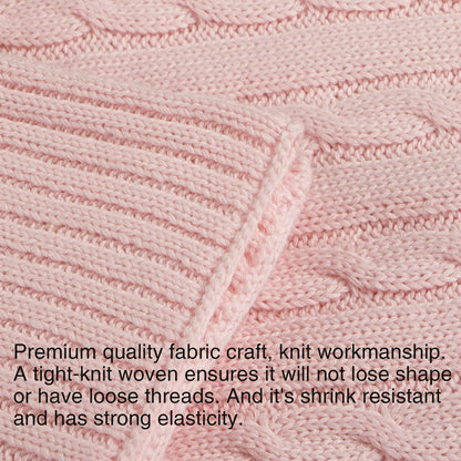 100% Cotton Cable Knit Toddler Blanket