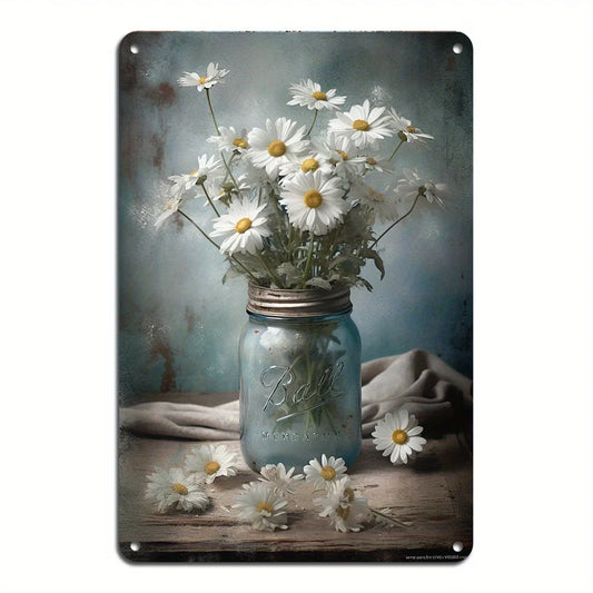 Weatherproof Iron Floral Wall Sign Decoration
