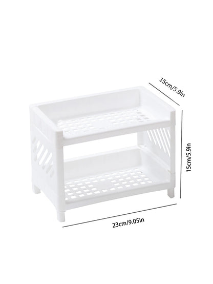 1pc Desktop Double-layer Storage Rack