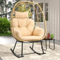 Wicker Rattan Rocking Egg Chair