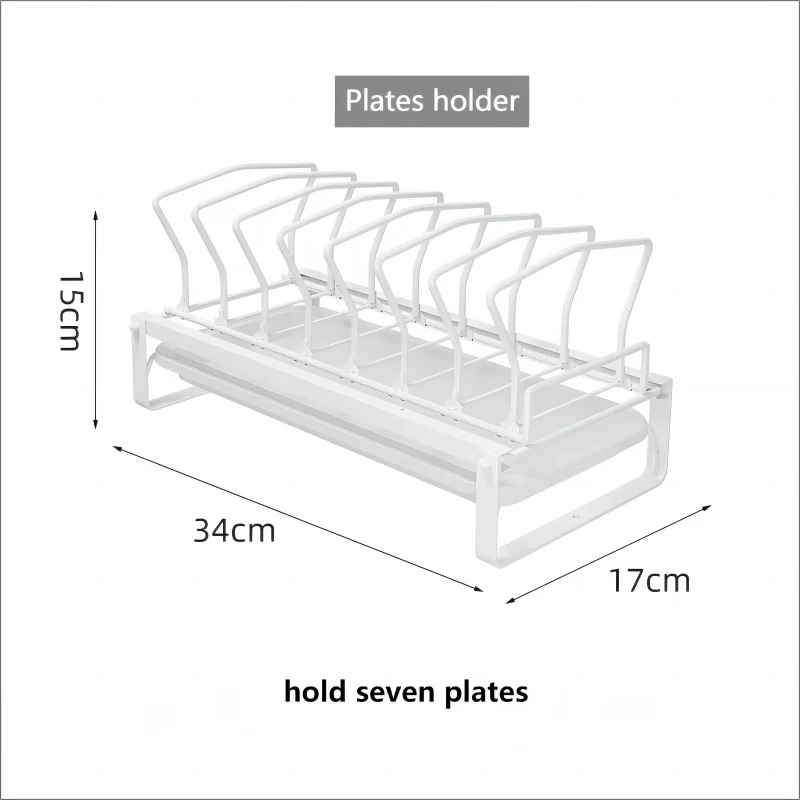 Dish Drain Shelf Stackable Drawer Bowls and Plates