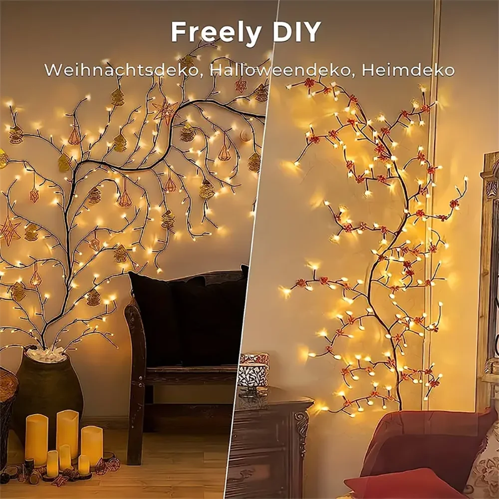 Lighting Light String Solar Tree and Vine Lamp