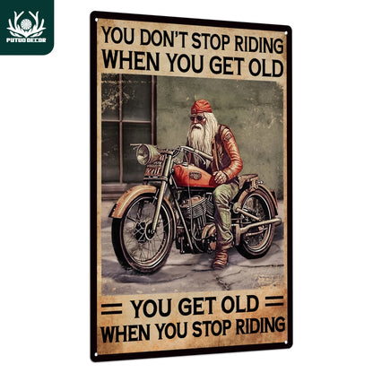 1 Piece Riding Tin Sign Decor
