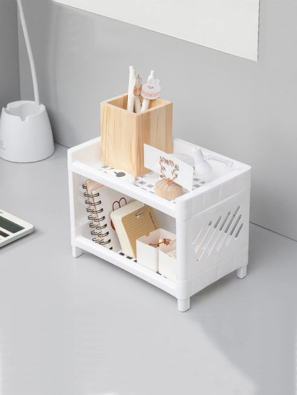 1pc Desktop Double-layer Storage Rack