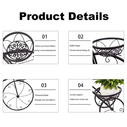 3 Tier Metal Tricycle Plant Stand