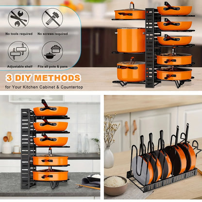 2 Pack Pot Rack Organizers