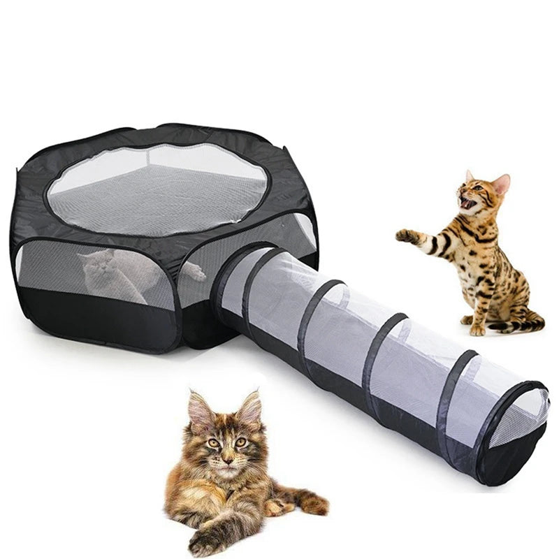 2 in 1 Tunnel Pet Cage House