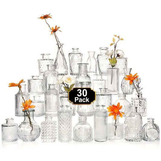 30 Pcs Small Vase Set
