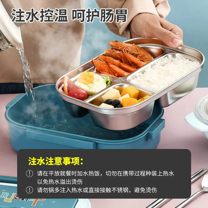 Children's Dividing Plate Cartoon Lunch Box Set