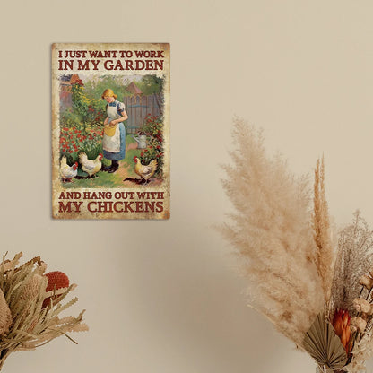 1PC Chicken Metal Tin Sign 7.8 X 11.8 Inches