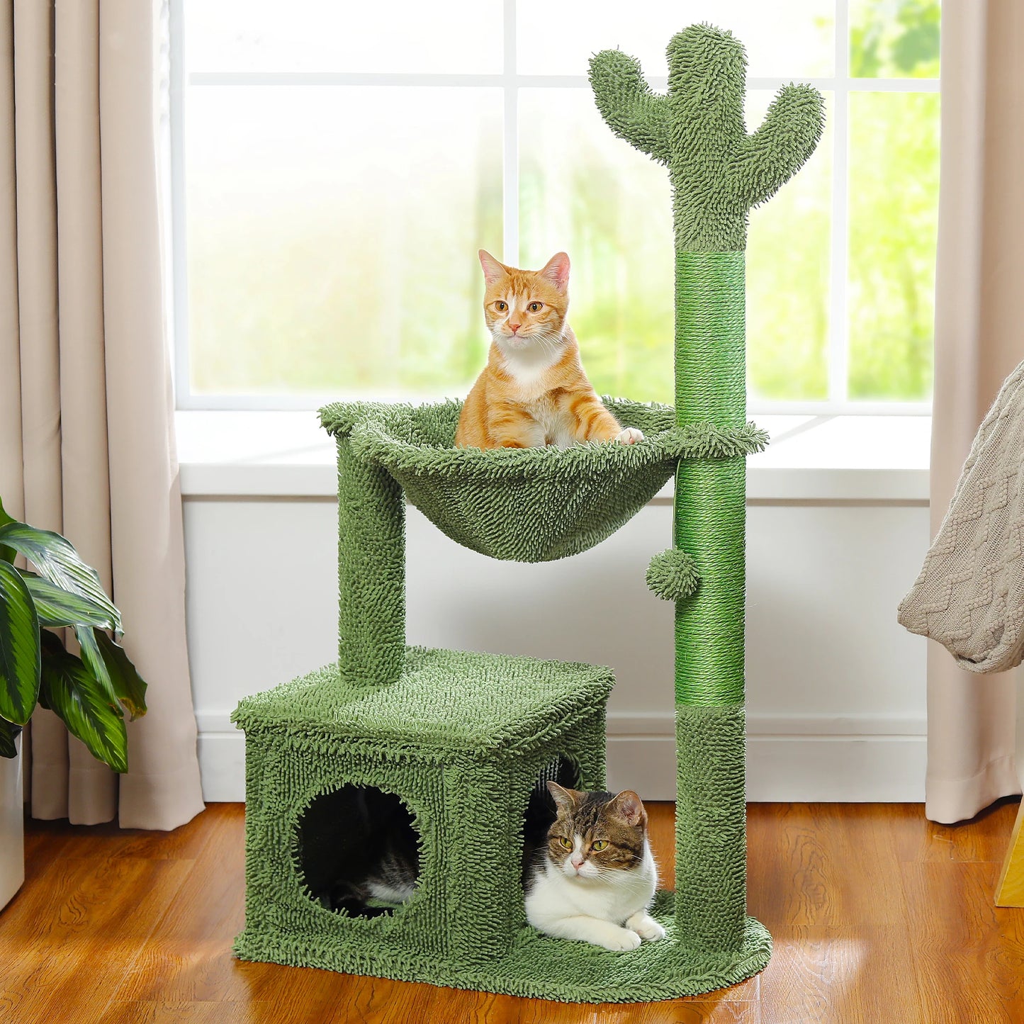 Unique 4-in-1 Cactus Cat Tree