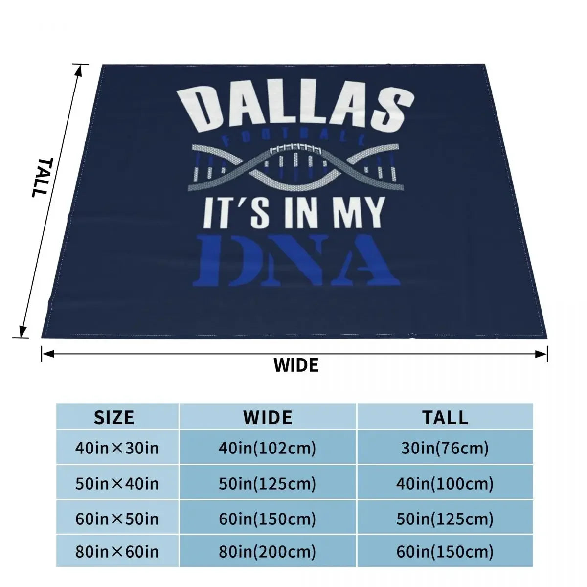 Dallas Football Fan - it's in my DNA Blanket