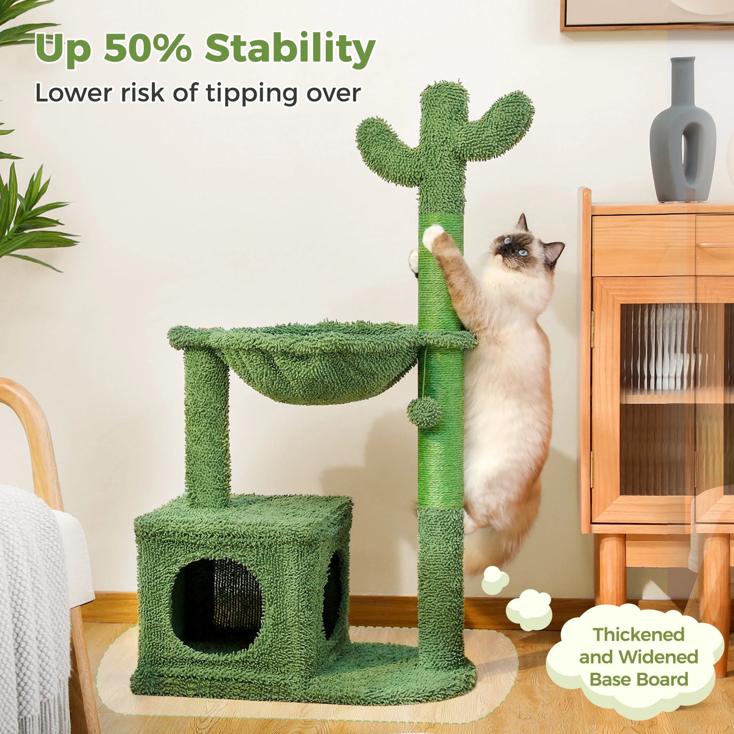 Unique 4-in-1 Cactus Cat Tree