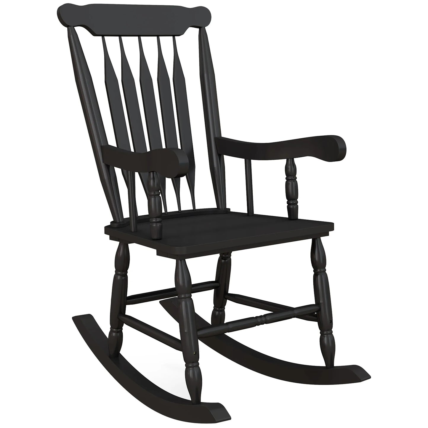 Wood Rocking Chair with High Back