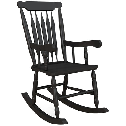 Wood Rocking Chair with High Back