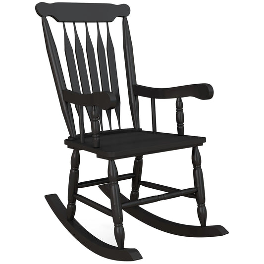 Wood Rocking Chair with High Back