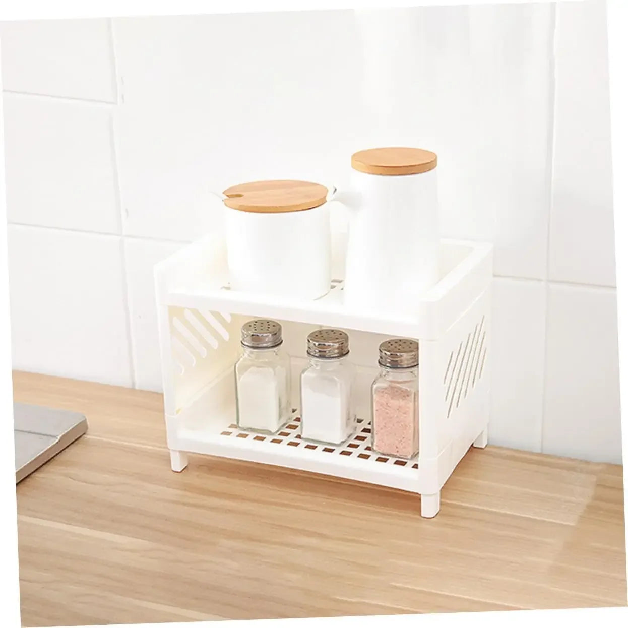 1pc Desktop Double-layer Storage Rack