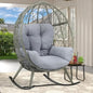 Wicker Rattan Rocking Egg Chair