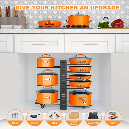 8-layer Storage Rack for Pots and Pans