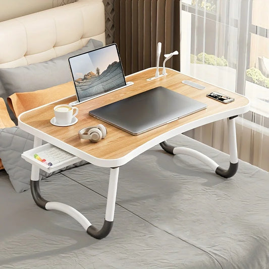 Portable Laptop Desk with USB Light and  Small Fan