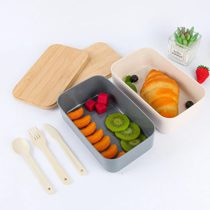 Japanese Bamboo Covered Lunch Box