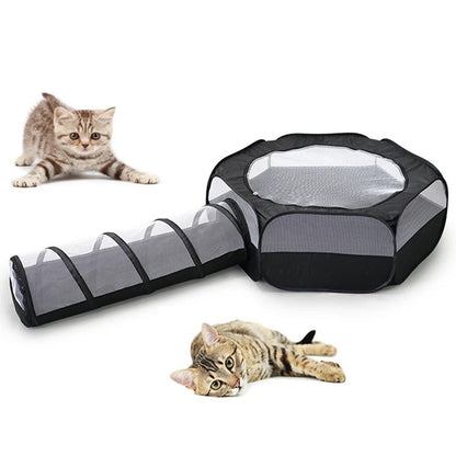 2 in 1 Tunnel Pet Cage House