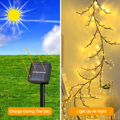 Lighting Light String Solar Tree and Vine Lamp