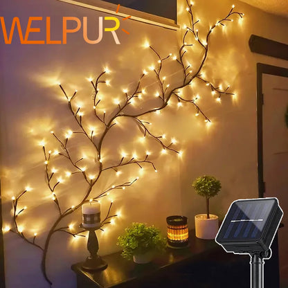 Lighting Light String Solar Tree and Vine Lamp