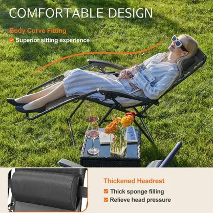 Gravity Lounge Chairs with Pillow and Cup Holder