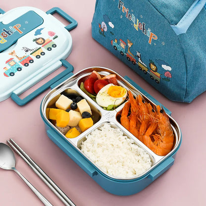 Children's Dividing Plate Cartoon Lunch Box Set