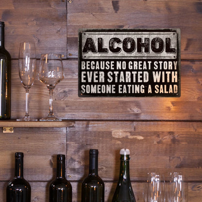 1PC Alcohol Decor Metal Sign