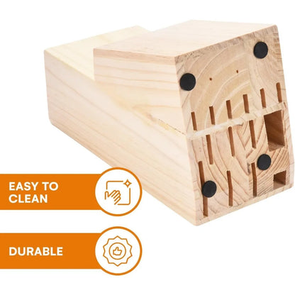 15pcs Kitchen Knife Set with Solid Wood Holder