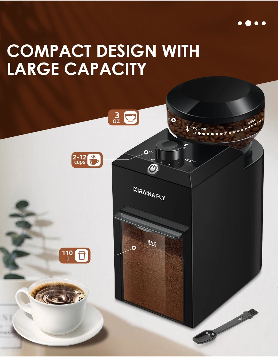 Automatic Electric Coffee Bean Grinder