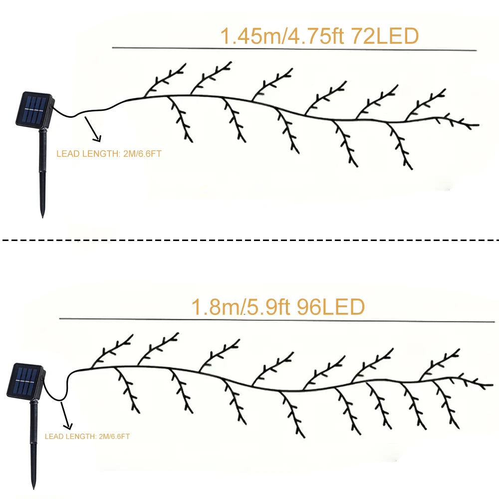 Lighting Light String Solar Tree and Vine Lamp