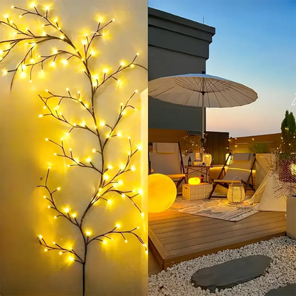 Lighting Light String Solar Tree and Vine Lamp