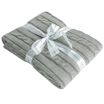 100% Cotton Cable Knit Toddler Blanket