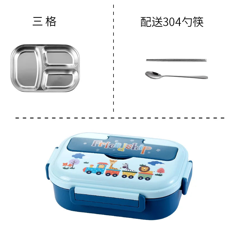 Children's Dividing Plate Cartoon Lunch Box Set