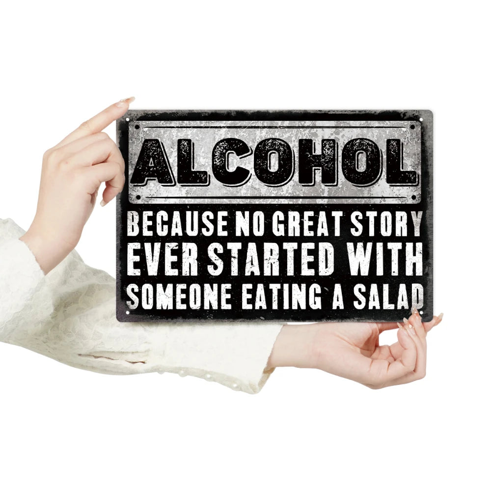 1PC Alcohol Decor Metal Sign