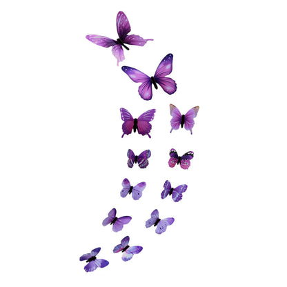 12pcs Luminous Butterfly Decal Wall Stickers